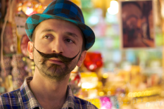 I was captivated by this shopkeeper and his amazing mustache.