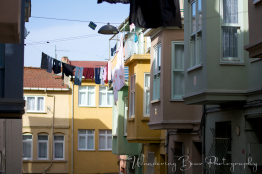 Typical homes with laundry drying in the open air.